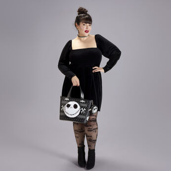 The Nightmare Before Christmas Jack Skellington Reversible Sequins Tote Crossbody Bag with Coin Bag LFlifestyle1 The Nightmare Before Christmas Jack Skellington Reversible Sequins Tote Crossbody Bag with Coin Bag, Image 2